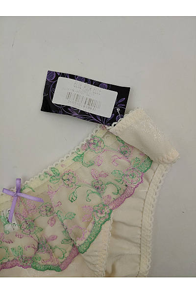 Elie pour Elle Béžové dámské krajkové kalhotky s výšivkou Vel. 2XL | Elie pour Elle | obrázek 8