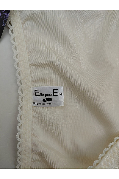 Elie pour Elle Béžové dámské krajkové kalhotky s výšivkou Vel. 2XL | Elie pour Elle | obrázek 9