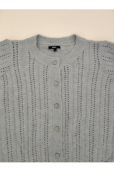 Mexx Šedý pletený ažurový kardigan na knoflíky Vel. S | Mexx | obrázek 4