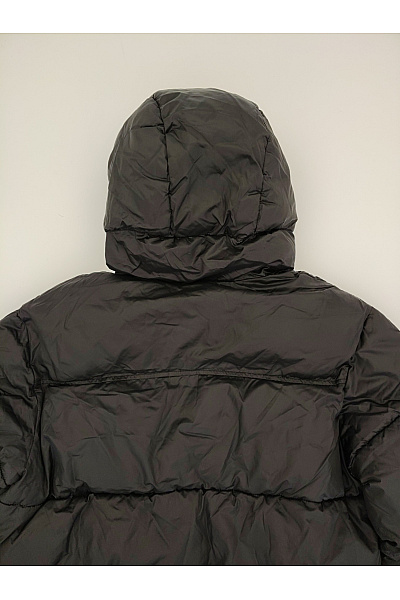 PULL&BEAR Černá prošívaná zimní puffer bunda s kapucí Velikost EU M | PULL&BEAR | obrázek 7
