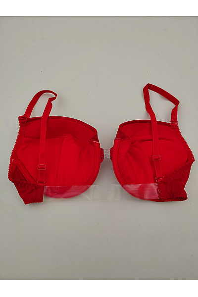 Elie pour Elle Červená hladká push-up podprsenka se zapínáním vpředu Velikost EU 90B | Elie pour Elle | obrázek 5