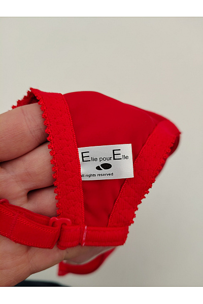Elie pour Elle Červená hladká push-up podprsenka se zapínáním vpředu Velikost EU 90B | Elie pour Elle | obrázek 7