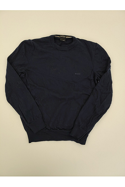 Hugo Boss Pánský vlněný pulovr basic elegantní modrý Vel. M | Hugo Boss | obrázek 2