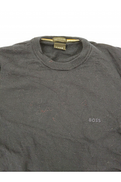 Hugo Boss Pánský vlněný pulovr basic elegantní modrý Vel. M | Hugo Boss | obrázek 4