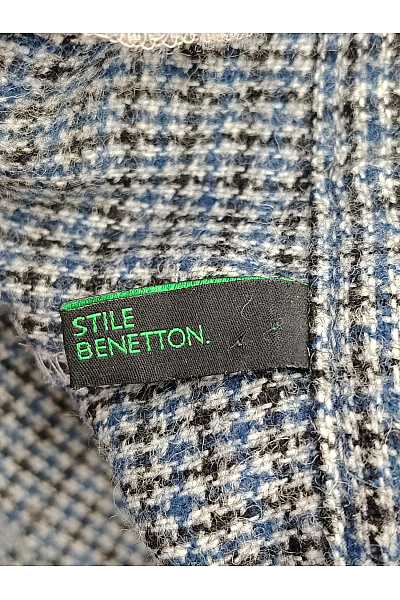 BENETTON Pánské vlněné kostkované kalhoty s puky Vel. IT 46 | BENETTON | obrázek 5