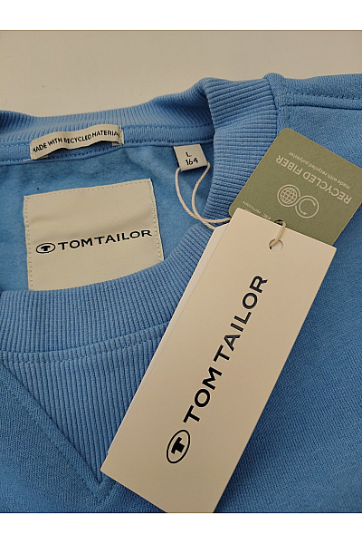 TOM TAILOR Modrá chlapecká bavlněná mikina s nápisem | TOM TAILOR | obrázek 4