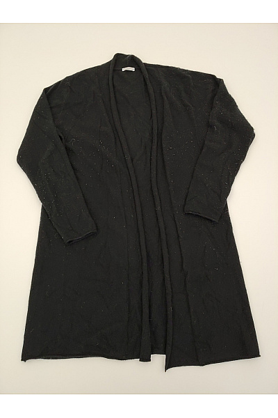 MAX TONSO CASHMERE Černý kašmírový kardigan dlouhý basic Velikost 3XL | MAX TONSO CASHMERE | obrázek 2