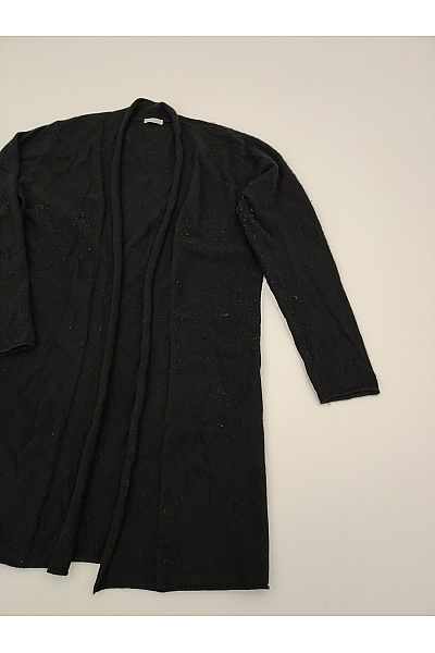 MAX TONSO CASHMERE Černý kašmírový kardigan dlouhý basic Velikost 3XL | MAX TONSO CASHMERE | obrázek 3