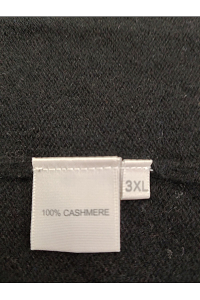 MAX TONSO CASHMERE Černý kašmírový kardigan dlouhý basic Velikost 3XL | MAX TONSO CASHMERE | obrázek 6