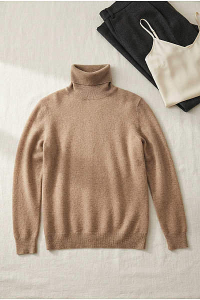 LAWRENCE GREY Dámský Hnědý Pletený Rolák Basic Vel. L