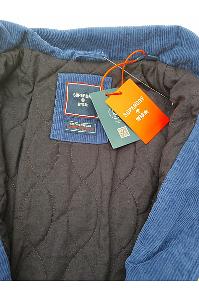 SUPERDRY Pánská modrá manšestrová baseballová bunda | SUPERDRY | obrázek 6