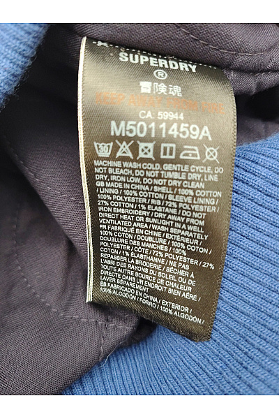 SUPERDRY Pánská modrá manšestrová baseballová bunda | SUPERDRY | obrázek 8