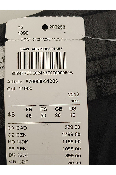 GERRY WEBER Černé koženkové kalhoty s vysokým pasem Velikost EU 46 | GERRY WEBER | obrázek 6