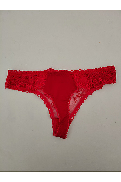 Elie pour Elle Červené luxusní krajkové tanga Velikost L | Elie pour Elle | obrázek 5