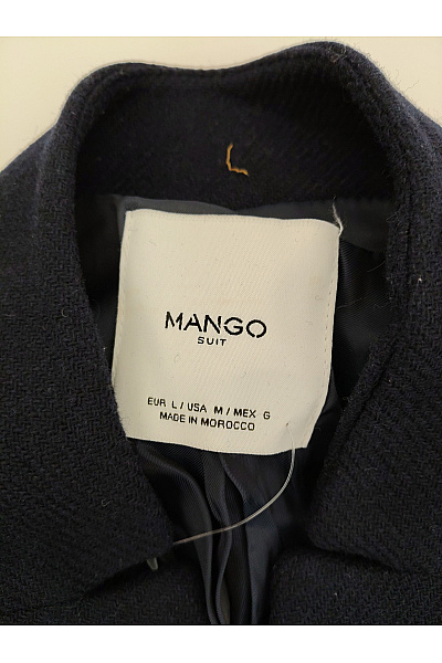 MANGO Modré dvouřadé blejzr sako elegantní business Velikost EU L | MANGO | obrázek 5