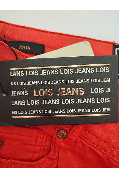Loft Jeans Červené úzké džíny s kapsami na knoflíky Velikost 28 | Loft Jeans | obrázek 5
