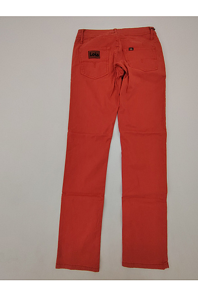 Loft Jeans Červené úzké džíny s kapsami na knoflíky Velikost 28 | Loft Jeans | obrázek 8