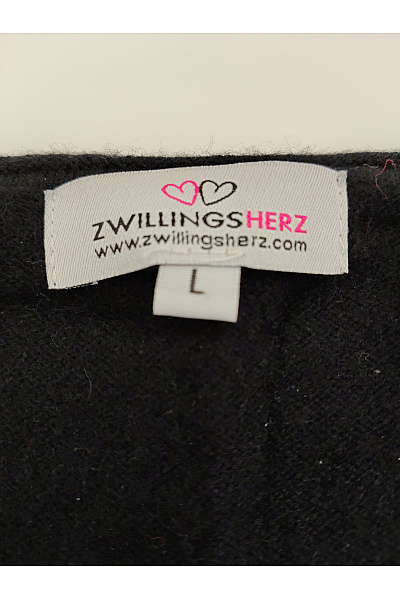 Zwillingsherz Černý kašmírový pulovr basic Velikost L | Zwillingsherz | obrázek 4