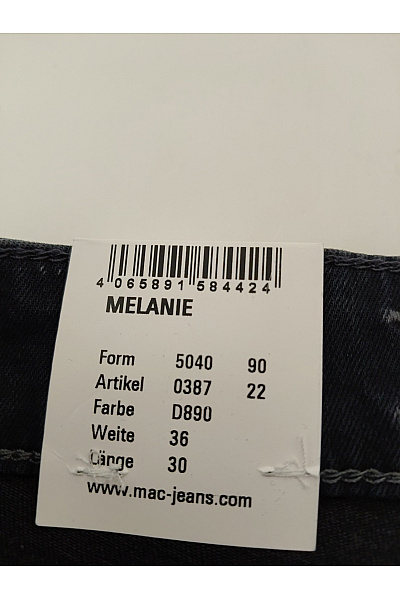 MAC Dámské bavlněné džíny rovné s vysokým pasem Velikost DE 36 | MAC | obrázek 6