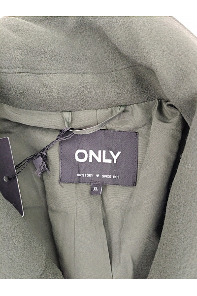 ONLY Dámský khaki kabát na zip s páskem zavinovací podzimní Vel. XL | ONLY | obrázek 7