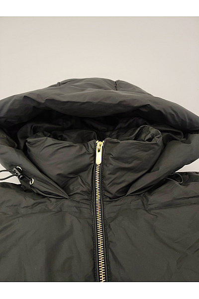 VERO MODA Černá prošívaná zimní bunda s kapucí Vel. EU XS | VERO MODA | obrázek 4