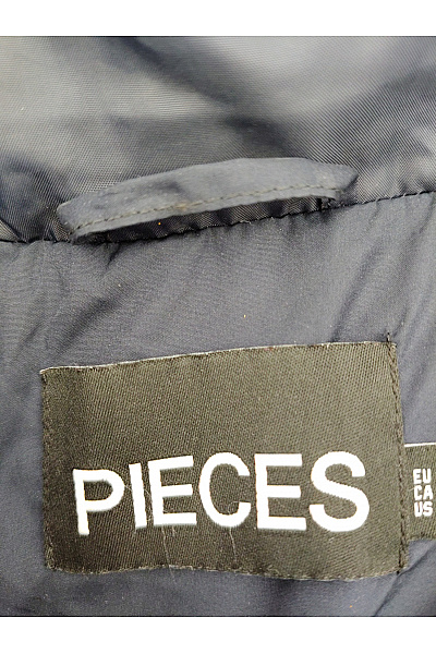 PIECES Černá dlouhá prošívaná zimní bunda s kapucí Velikost M | PIECES | obrázek 9