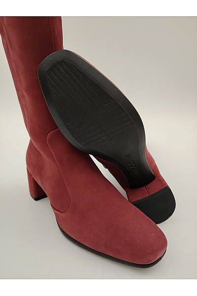 Ecco Červené elegantní vysoké kozačky na podpatku zip Velikost EU 39 | ecco | obrázek 3