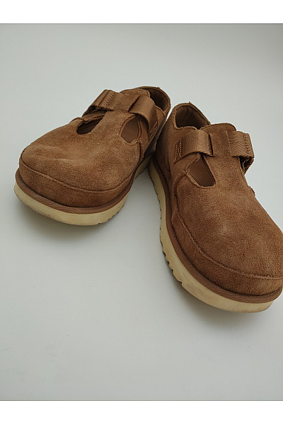 UGG Pánské hnědé semišové polobotky na platformě s páskem Vel. 43 | UGG | obrázek 3