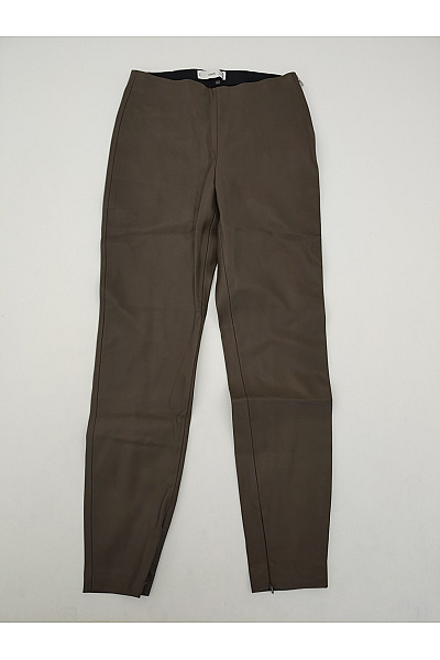 MANGO Khaki koženkové úzké kalhoty s vysokým pasem Vel. EU S | MANGO | obrázek 2