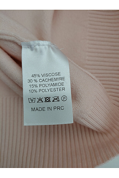 CC FASHION Béžový dámský kašmírový rolák basic Velikost L/XL | CC FASHION | obrázek 6