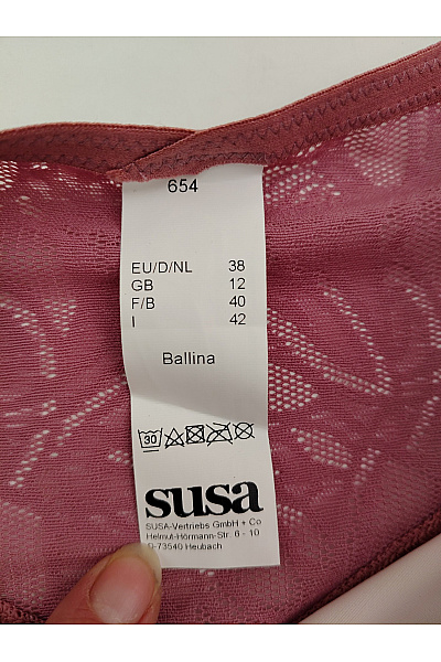 Susa Růžové krajkové kalhotky s vysokým pasem Velikost EU 38 | susa | obrázek 10