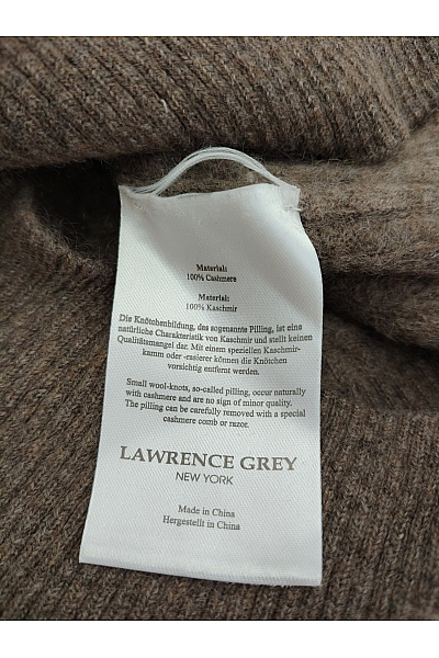 LAWRENCE GREY Dámský hnědý kašmírový rolák s copánkovým vzorem Vel. L | LAWRENCE GREY | obrázek 6