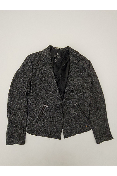 MAISON SCOTCH Šedé vlněné sako na zip elegantní vypasované Velikost 4 | MAISON SCOTCH | obrázek 2