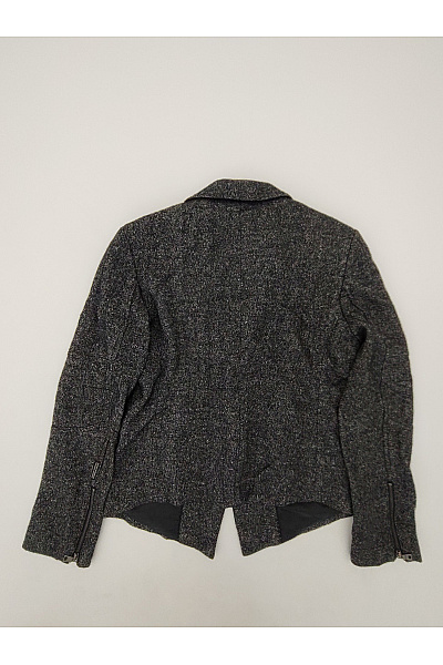 MAISON SCOTCH Šedé vlněné sako na zip elegantní vypasované Velikost 4 | MAISON SCOTCH | obrázek 7