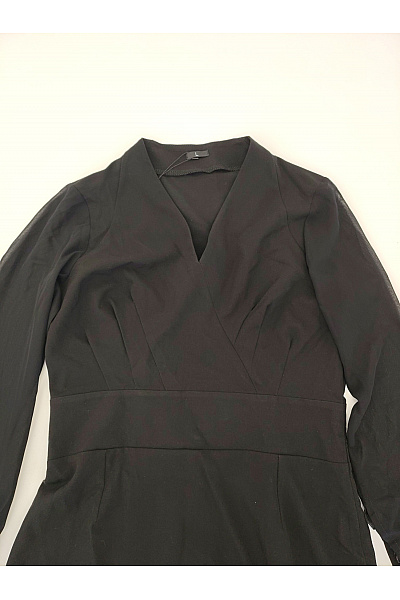 Stylove Černé elegantní pouzdrové šaty s dlouhým rukávem Vel. L | stylove | obrázek 3