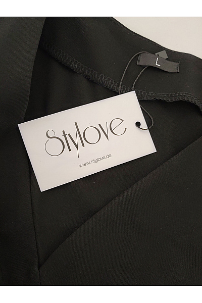 Stylove Černé elegantní pouzdrové šaty s dlouhým rukávem Vel. L | stylove | obrázek 5