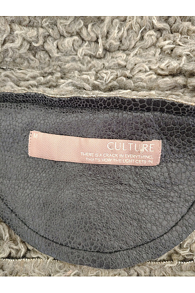CULTURE Dámská krátká vesta s kožešinou khaki Velikost M | CULTURE | obrázek 8