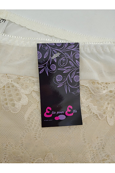 Elie pour Elle Béžové krajkové kalhotky luxusní Vel. L | Elie pour Elle | obrázek 7