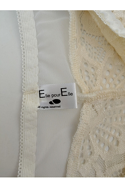 Elie pour Elle Béžové krajkové kalhotky luxusní Vel. L | Elie pour Elle | obrázek 8