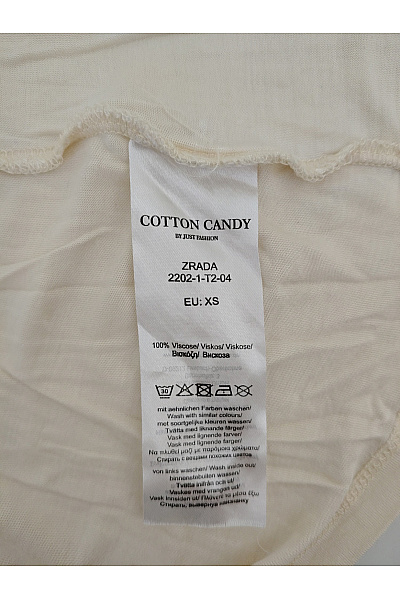 COTTON CANDY Béžové dámské basic tílko s kulatým výstřihem Vel. XS | COTTON CANDY | obrázek 5
