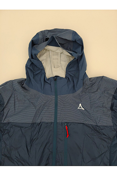 SCHOFFEL Modrá pánská sportovní větrová bunda s kapucí na běhání a turistiku Vel. DE 54 | SCHOFFEL | obrázek 4
