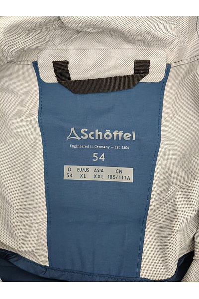 SCHOFFEL Modrá pánská sportovní větrová bunda s kapucí na běhání a turistiku Vel. DE 54 | SCHOFFEL | obrázek 7