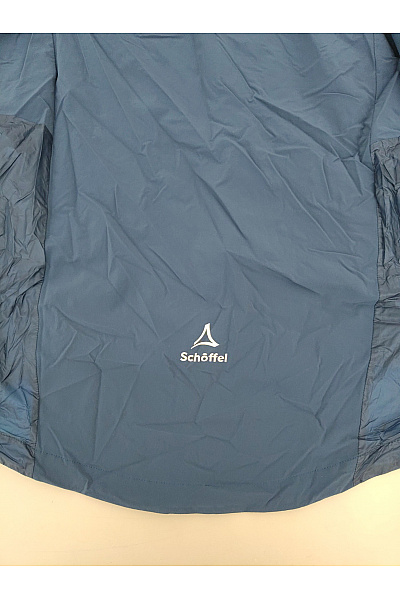 SCHOFFEL Modrá pánská sportovní větrová bunda s kapucí na běhání a turistiku Vel. DE 54 | SCHOFFEL | obrázek 9