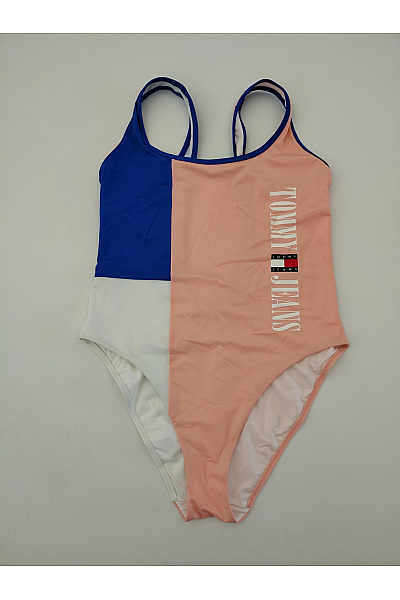 TOMMY HILFIGER Dámské Jednodílné Sportovní Plavky Barevné Vel. XL