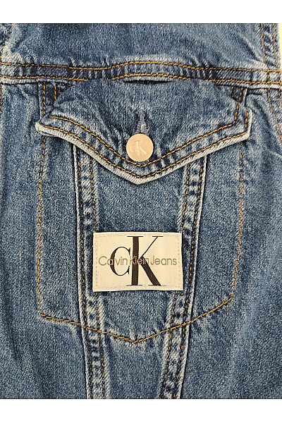Calvin Klein Modré džínové košilové mini šaty bavlněné Vel. S | Calvin Klein | obrázek 5