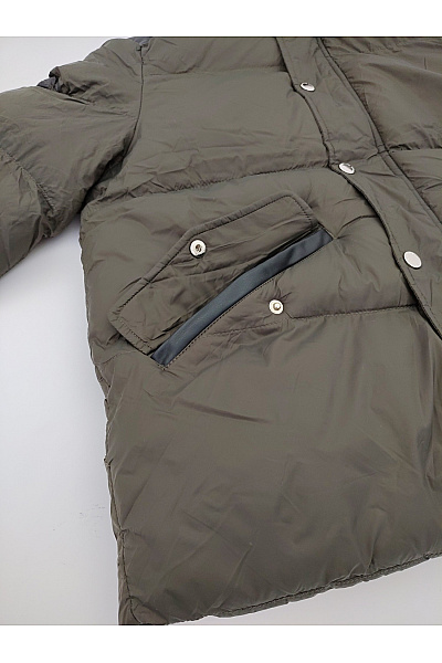 Geographical Norway Pánská khaki prošívaná zimní bunda s kapucí a kožíškem Vel. EU S | Geographical Norway | obrázek 5