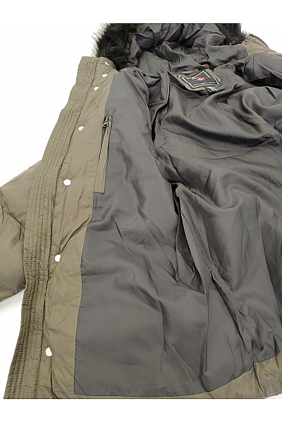 Geographical Norway Pánská khaki prošívaná zimní bunda s kapucí a kožíškem Vel. EU S | Geographical Norway | obrázek 9