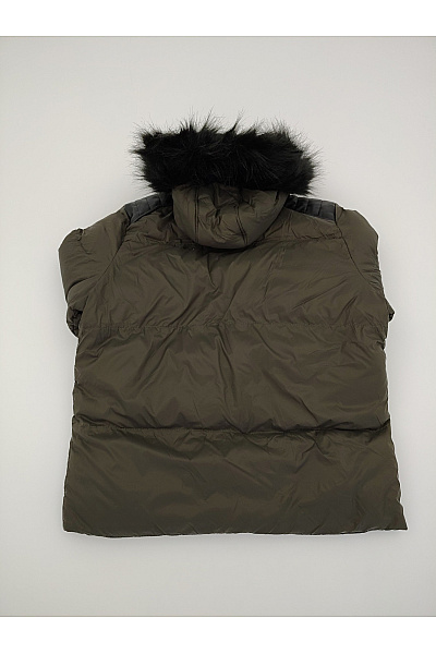 Geographical Norway Pánská khaki prošívaná zimní bunda s kapucí a kožíškem Vel. EU S | Geographical Norway | obrázek 14