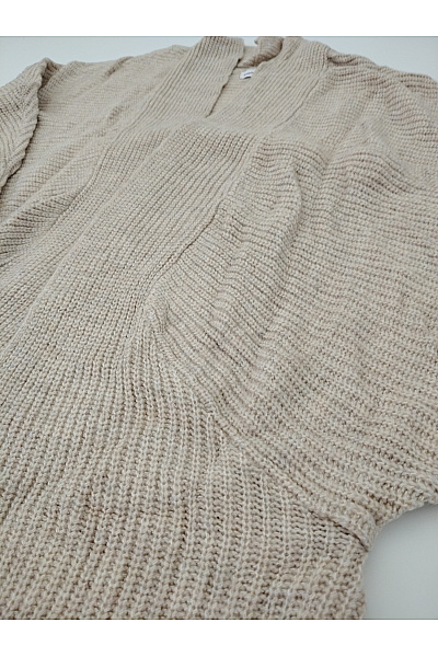 Judith Williams Béžový pletený kardigan oversized s netopýřími rukávy Vel. DE 46 | Judith Williams | obrázek 3
