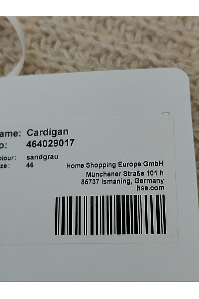 Judith Williams Béžový pletený kardigan oversized s netopýřími rukávy Vel. DE 46 | Judith Williams | obrázek 6
